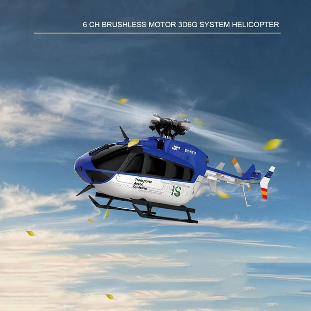 RC Helicopter for Adults Brushless Motors Direct-Drive 6CH RC Helicopters Adjustable Flight Controller, 3D/6G Mode Electric Remote Control Plane Gifts