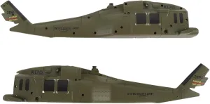 RC Helicopter Model, Adjustable Left and Right Body Cover RC Helicopter Spare Parts Fuselage Cover for K170