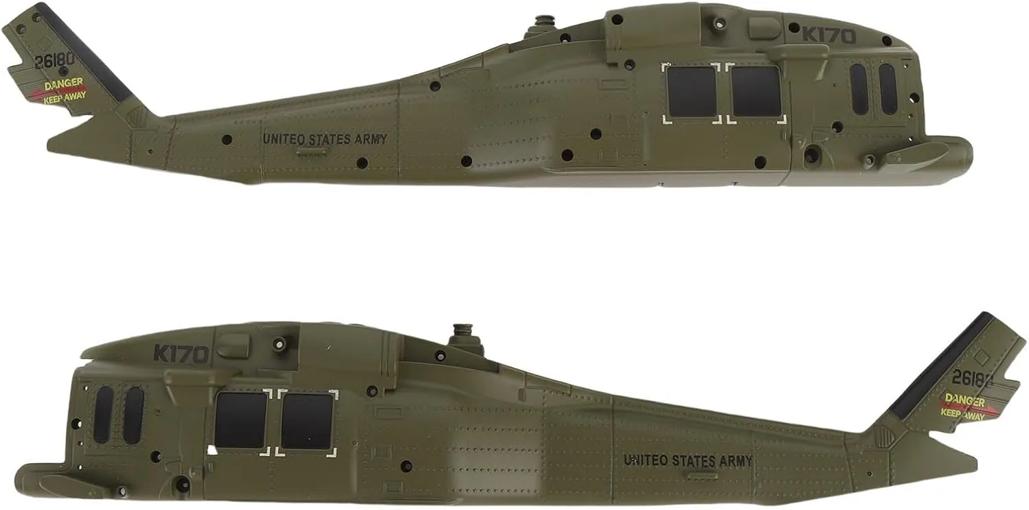 RC Helicopter Model, Adjustable Left and Right Body Cover RC Helicopter Spare Parts Fuselage Cover for K170
