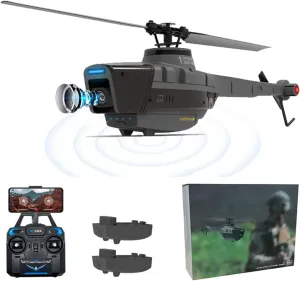 RC Helicopter with 1080P Camera Remote Control Plane, Plane One Key Take Off Landing with LED Lights, Remote Control Flight Via App Control Best Gift Choice for Kids Teens (23 * 8cm)