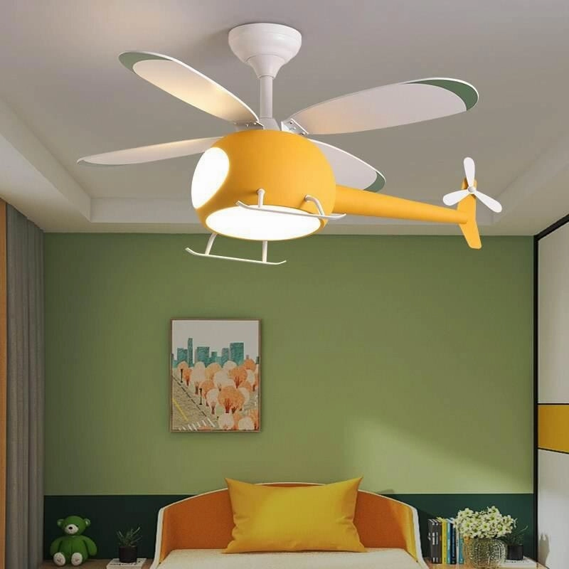 RC Helicopter Ceiling Light - Kids Dreamy Fan Lamp