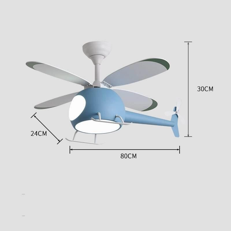 RC Helicopter Ceiling Light - Kids Dreamy Fan Lamp