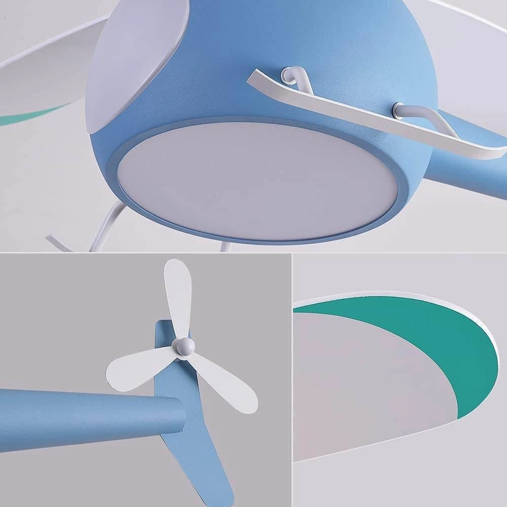 RC Helicopter Ceiling Light - Kids Dreamy Fan Lamp