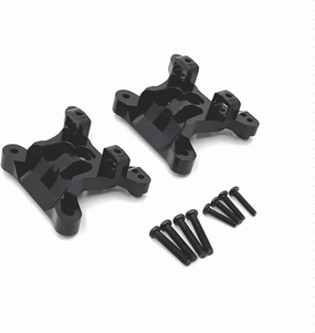 RC Upgrade Accessories For SCY 16101 16102 16103 16104 16106 16201 For JJRC C8805 Metal Servo Mount Battery Plate Holder Shock Absorber 1/16 RC Car Upgrade Parts Accessories(Black,Shock Tower)