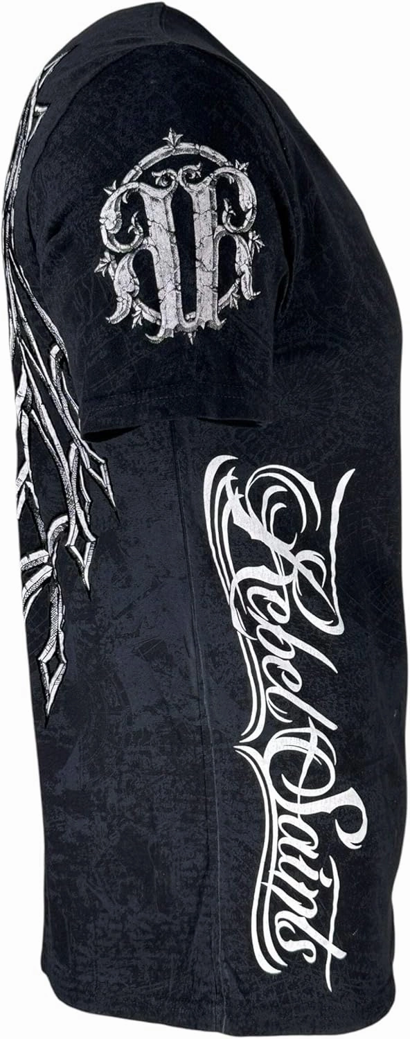 Rebel Saint by Affliction Men's T-Shirt Spiker Dagger Y2K