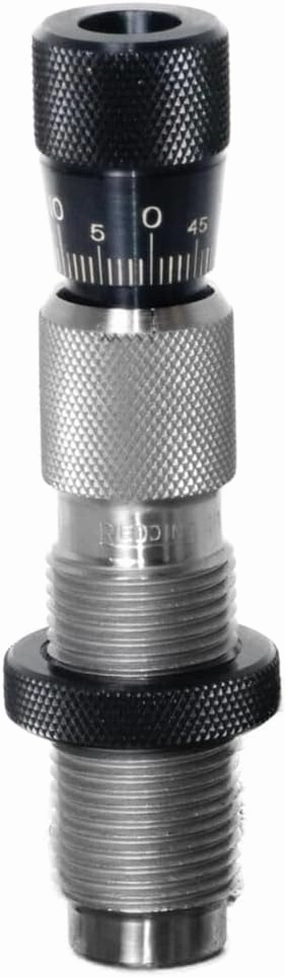 Redding Reloading 40 S&W-10mm Micro-Adjustable Taper Steel Crimp Die with Knurled Micrometer Barrel Type for Easy Access & Precise Adjustments (31253)
