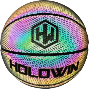 Reflective Glowing Holographic Luminous Basket Ball for Night Game, Perfect HoloHoops Gifts Toys