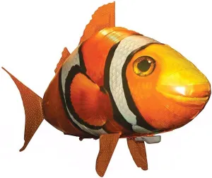 Remote Control Shark Toys Swimming Fish RC Animal Toy Infrared RC Fly Air Balloons Clown Fish Toy Gifts Party Decoration Balloon ANTI-GRAVITY INDOOR TOY HOVERS and FLOATS in MID-AIR(Orange)