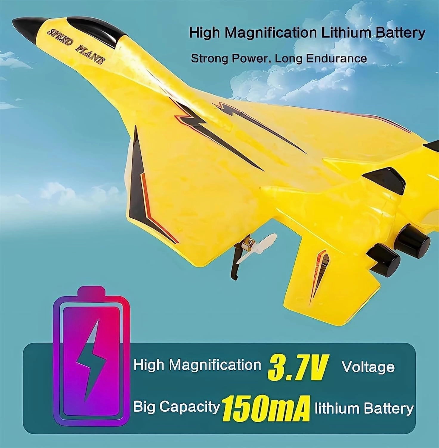 Remote Control Wireless Airplane Toy with Lights, Su-35 Rc Glider 2 Channel 2.4 GHZ Remote Control Planes, Outdoor Foam Rc Aircraft for Hobby Rc Airplanes