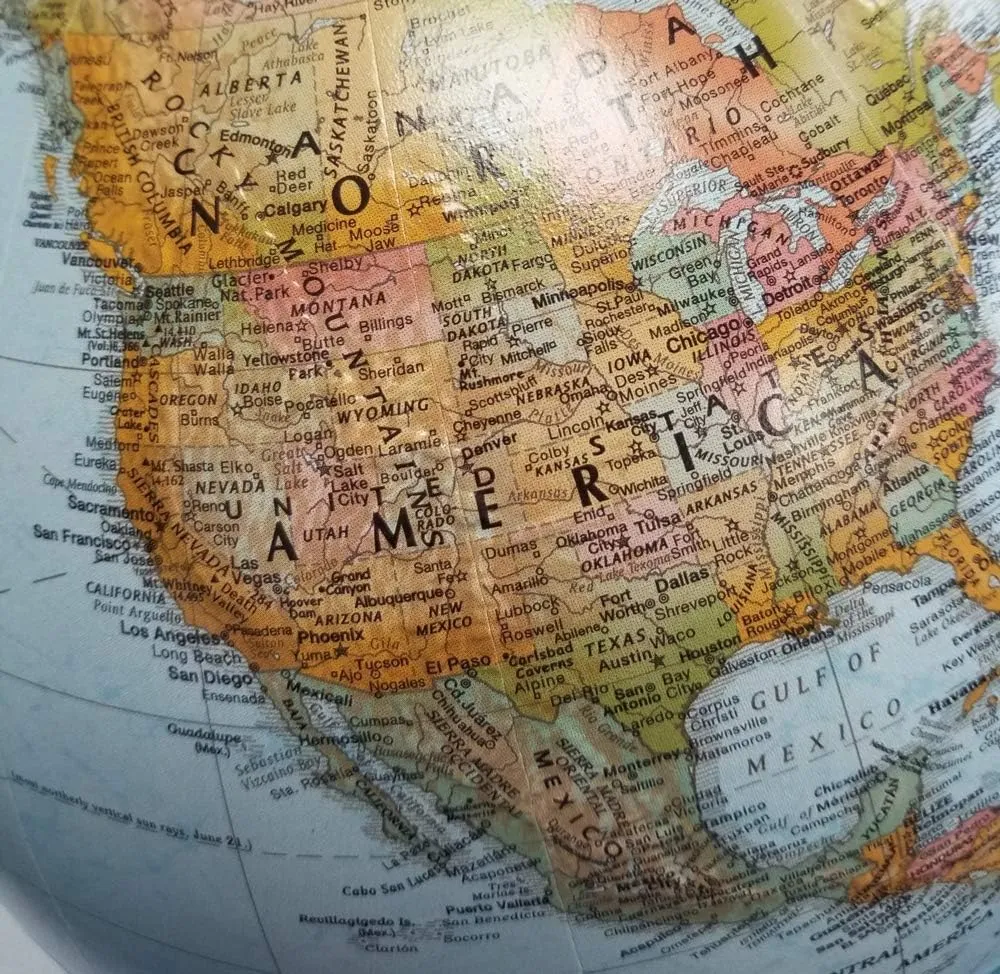 Replogle Aragon Globe, 12" Desktop World Globe, Raised Relief, Up-to-date Cartography, Smart Intelli-enabled World Map, Made in the USA, Blue
