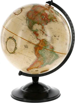 Replogle Globe With Antique Shading - Raised Relief Topographical Political Globe - Updated Country Lines - Perfect for a Classroom, Home or the Office (12" Diameter with Metal Base)