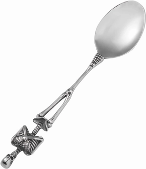 Retro Skeleton Spoon Creative Halloween Tableware Cutlery Unique Skull Spoon for Spooky Dinner Parties Vintage Style Kitchen Utensil for Halloween