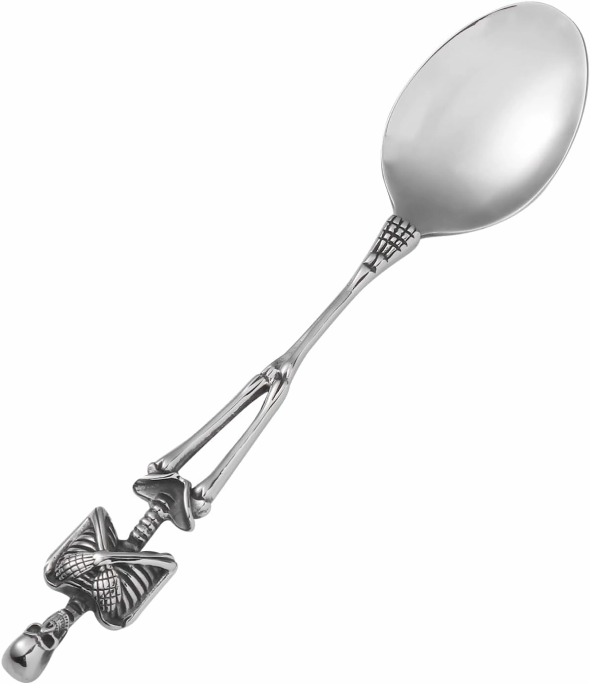 Retro Skeleton Spoon Creative Halloween Tableware Cutlery Unique Skull Spoon for Spooky Dinner Parties Vintage Style Kitchen Utensil for Halloween
