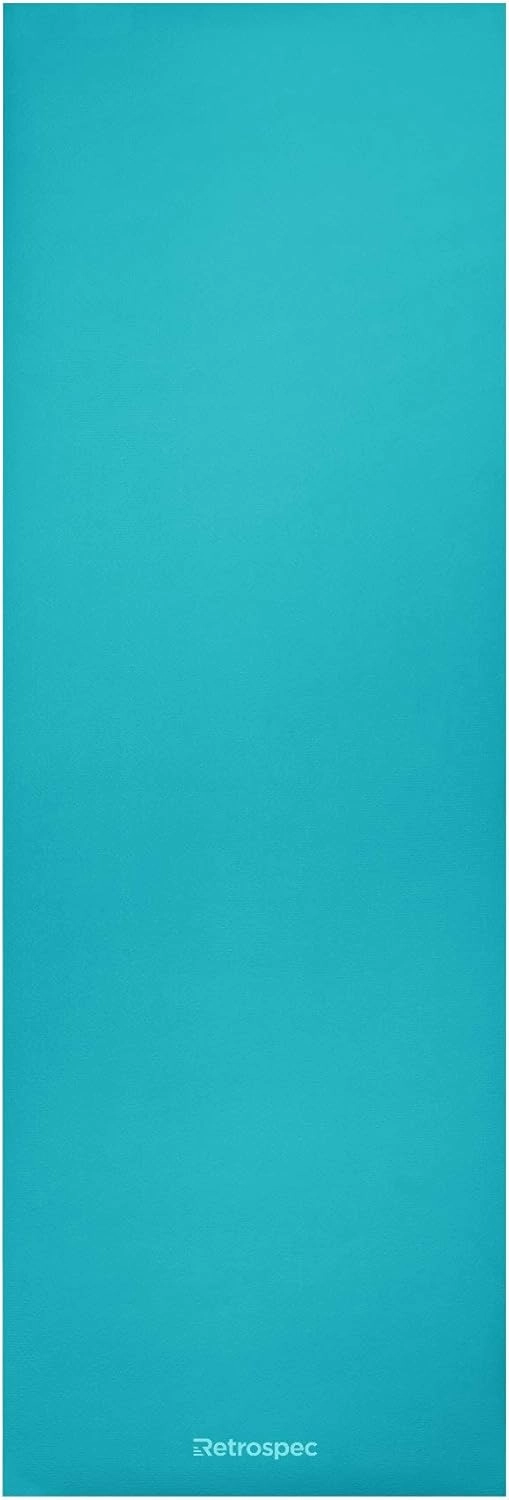 Retrospec Pismo Yoga Mat w/Nylon Strap for Men & Women - Non Slip Exercise Mat for Yoga, Pilates, Stretching, Floor & Fitness Workouts, .5mm Thick, Easy to Clean