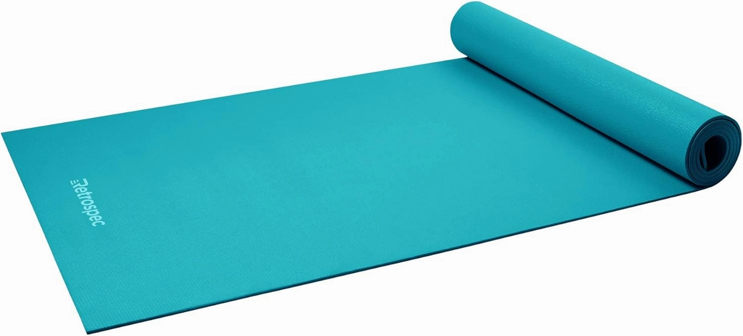 Retrospec Pismo Yoga Mat w/Nylon Strap for Men & Women - Non Slip Exercise Mat for Yoga, Pilates, Stretching, Floor & Fitness Workouts, .5mm Thick, Easy to Clean