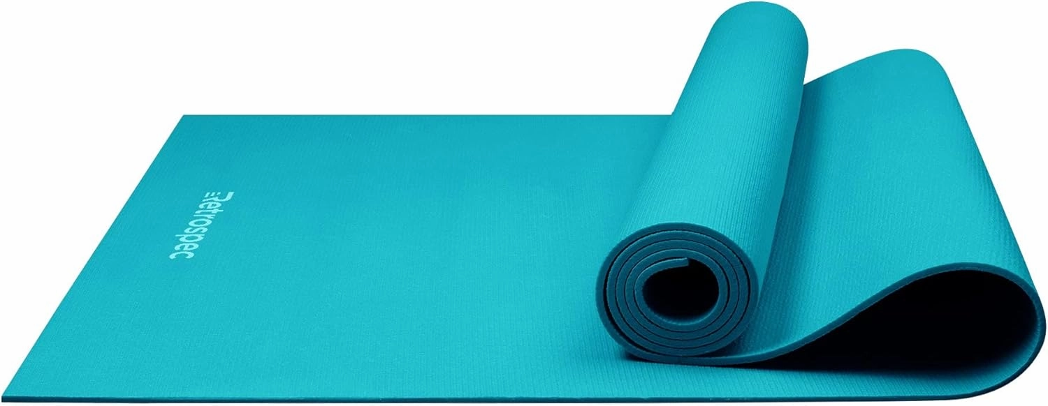 Retrospec Pismo Yoga Mat w/Nylon Strap for Men & Women - Non Slip Exercise Mat for Yoga, Pilates, Stretching, Floor & Fitness Workouts, .5mm Thick, Easy to Clean