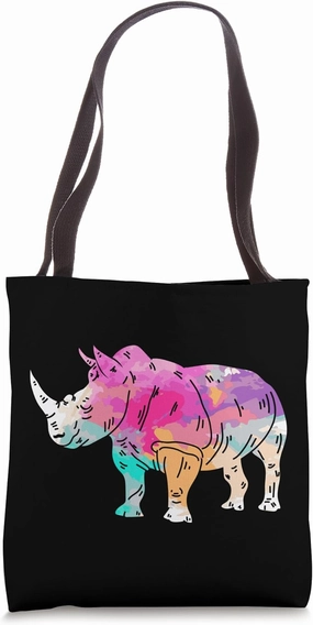 Rhinoceros Art Cute Artistic Rhino Zoo Safari Animal Tote Bag