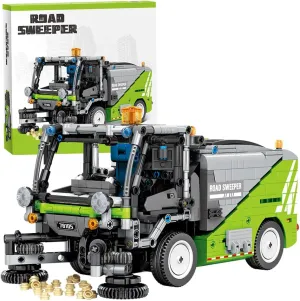 RiceBlock City Sweeper Car Building Sets Toys Kit for Adult, Garbage Truck Building Car Model, A Gift for Boys 8-14, 899 Pieces