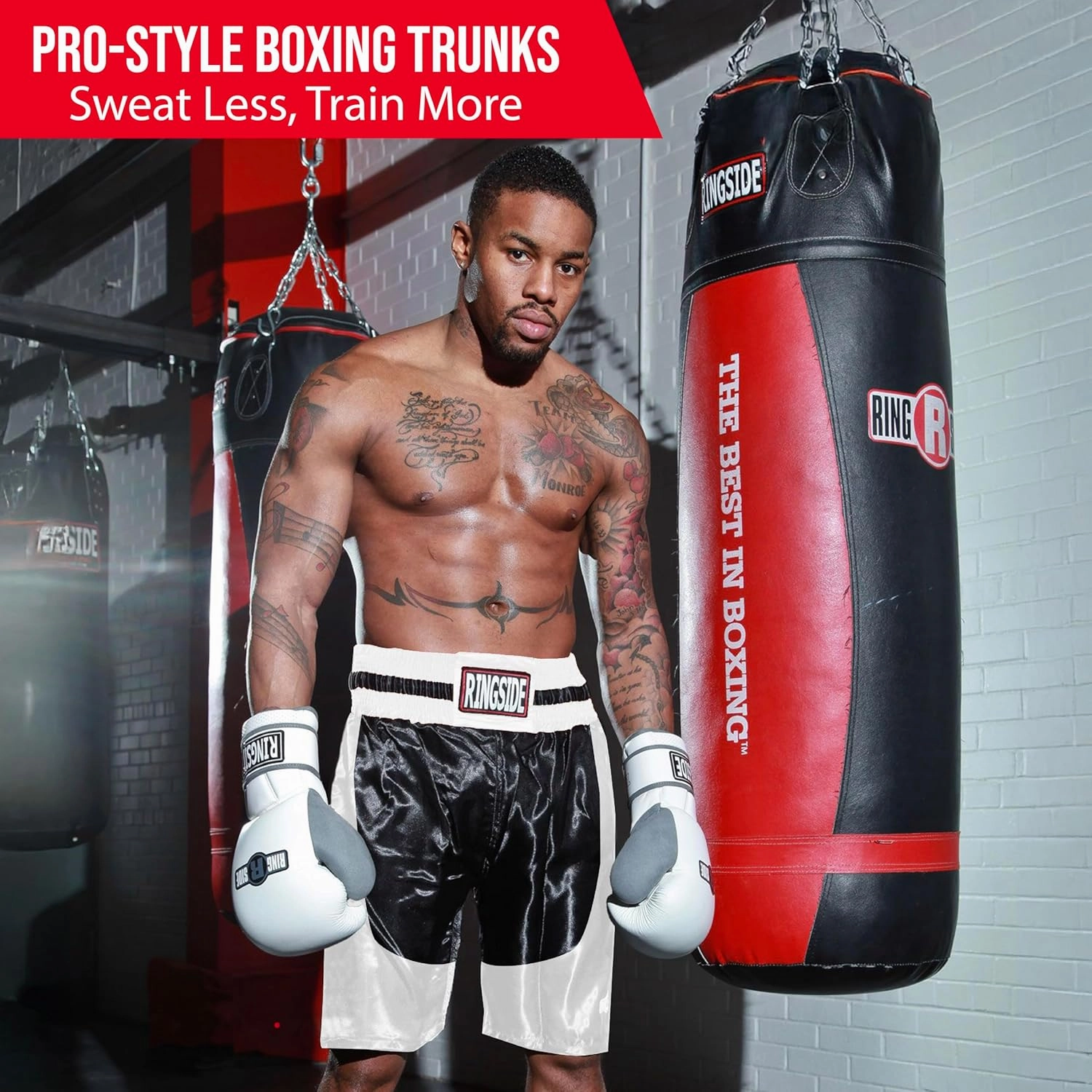 Ringside Pro-Style Boxing Trunks, Satin Shorts for Men and Women, Ideal for Boxing, MMA, Muay Thai