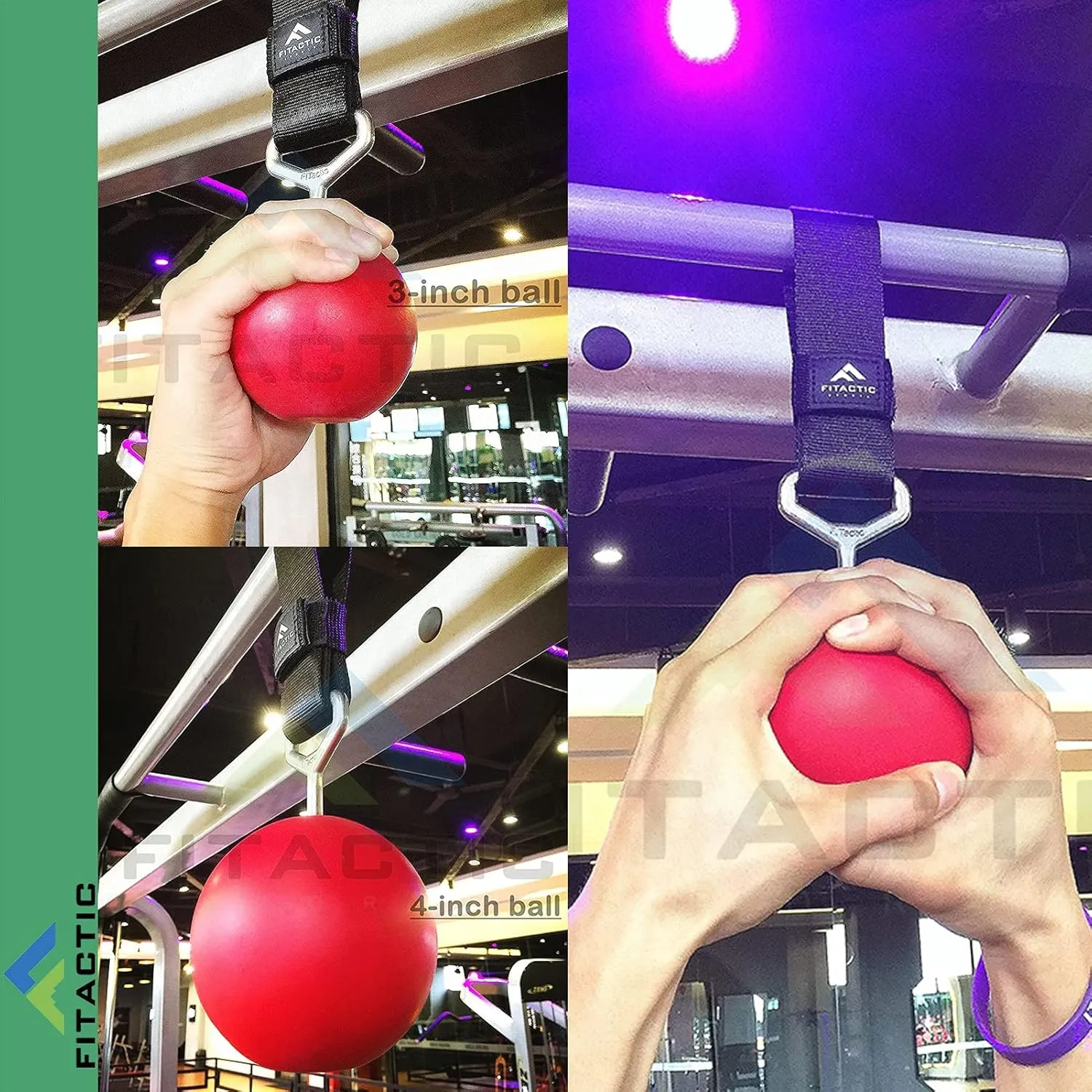 Rock Climbing Solid Training Cannonball Bomb Power Pull Up Ball Hold Grips for Straps for Finger, Forearm, Biceps, Back Muscles
