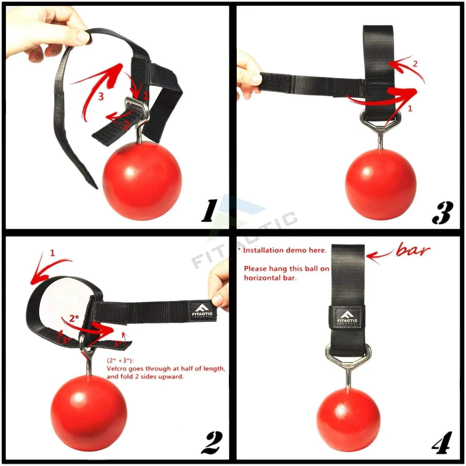 Rock Climbing Solid Training Cannonball Bomb Power Pull Up Ball Hold Grips for Straps for Finger, Forearm, Biceps, Back Muscles