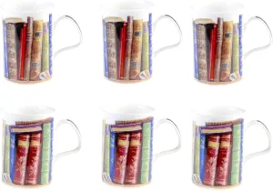 Roy Kirkham Lancaster Mug - Creative Writing Set of 6- Made in England Ceramic 11 oz. Bone China