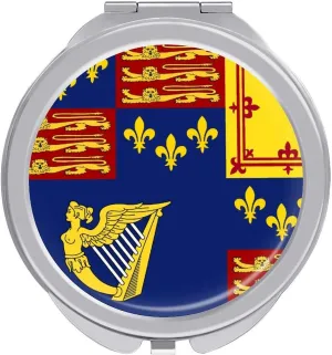 Royal Standard of England (1603-1649) Travel Makeup Mirror Double-Sided Pocket Mirror Portable for Handbag Purse Compact Gifts for Women