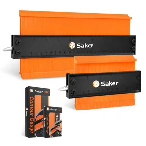 Saker Contour Gauge Duplication-Adjustable Lock-Precisely Copy Irregular Shape-Irregular Woodworking Tracing-Must Have Tool for DIY Handyman Men Husband Dad 10 Inch 5 Inch