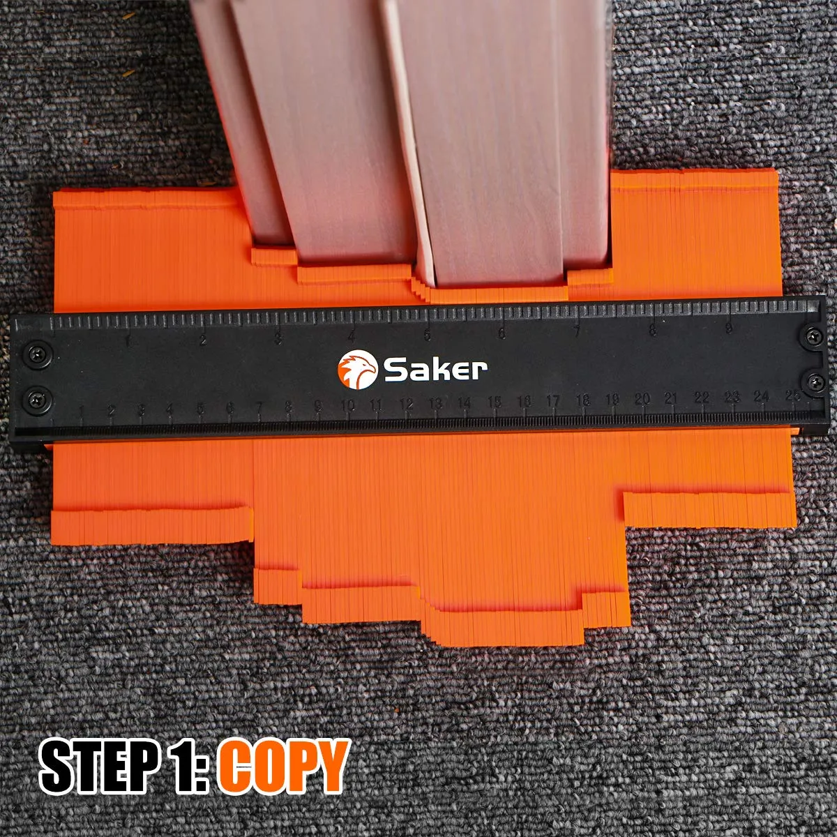 Saker Contour Gauge Duplication-Adjustable Lock-Precisely Copy Irregular Shape-Irregular Woodworking Tracing-Must Have Tool for DIY Handyman Men Husband Dad 10 Inch 5 Inch