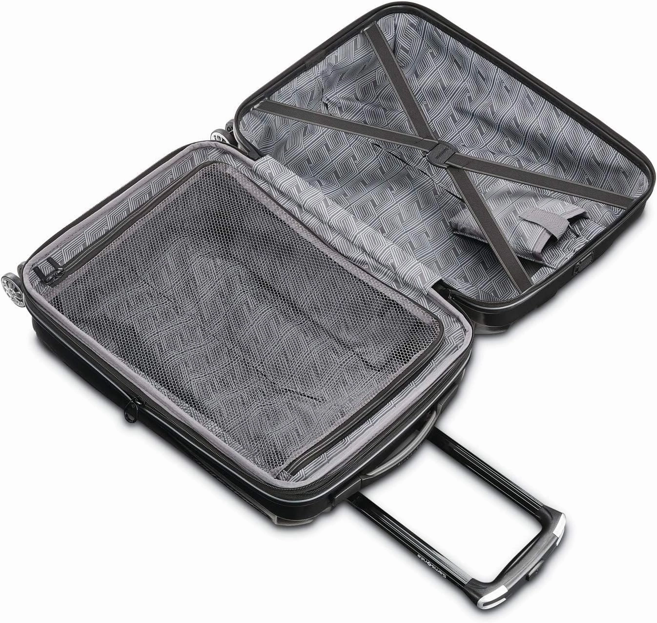 Samsonite Centric 2 Hardside Expandable Luggage with Spinner Wheels, Black, Carry-On 20-Inch