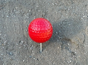 Sandbaggy Plastic Tee Markers for Golf Course (UV Resistant) - Steel Spike - Safety Caps Included