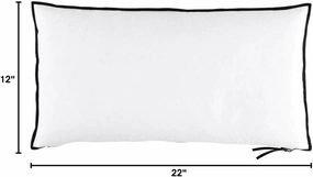 Santa Barbara Design Studio Throw Pillows and Home Décor Lumbar Couch Pillow with Duck Feather Down Insert, 22" x 12", Welcome to Paradise