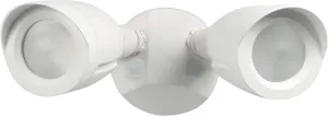 Satco 65/710 Dual Bullet-Head Security Flood Light, 3000K, White