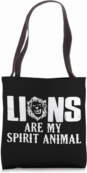 Savanna Feline Mane Predator Lioness Roar Tamer Cub Lion Tote Bag