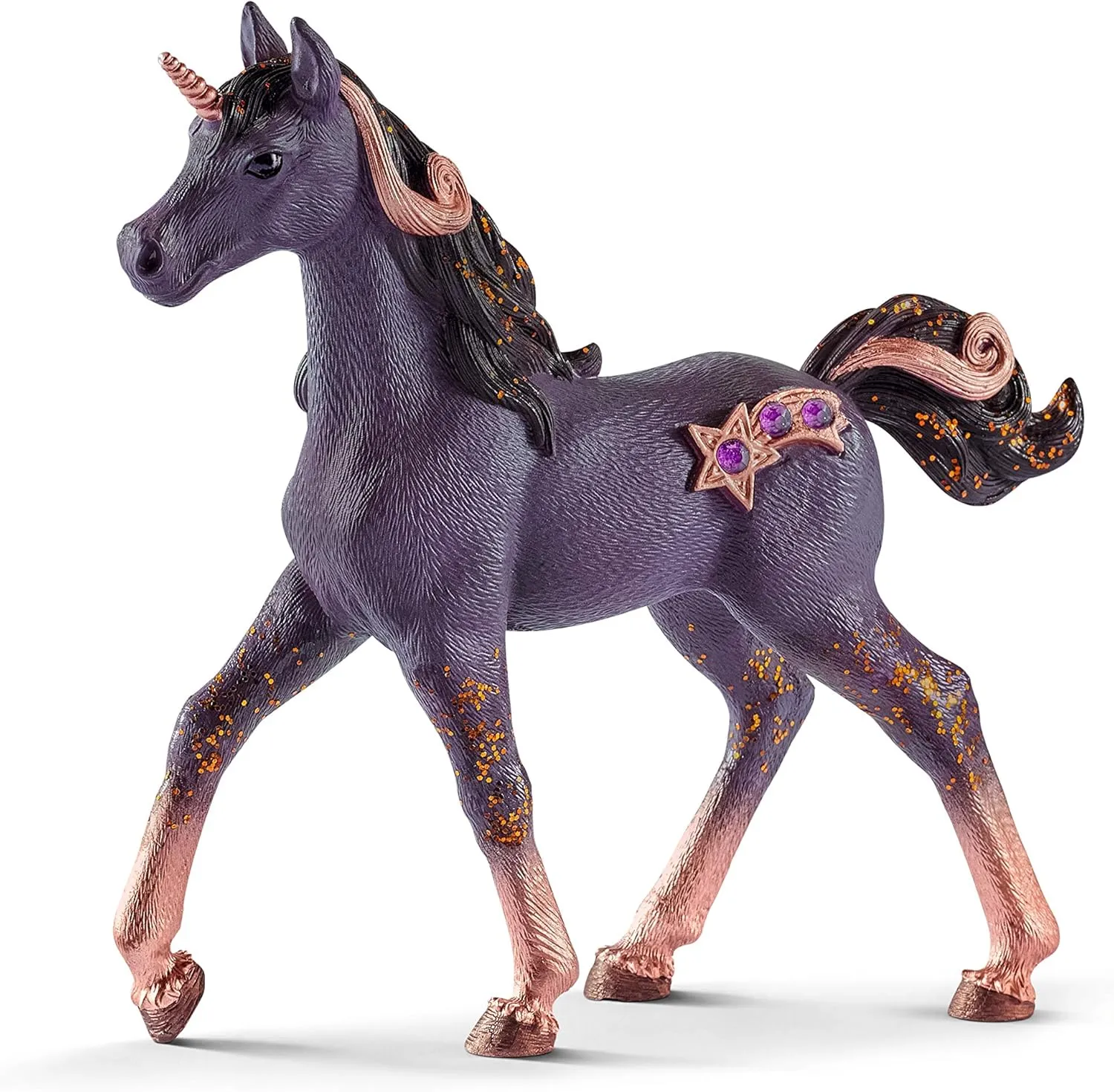 Schleich bayala, Unicorn Toys for Girls and Boys, Shooting Star Unicorn Foal Toy Figurine, Purple, Ages 5 