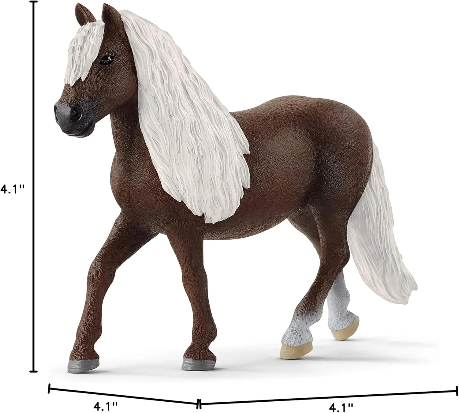 Schleich Farm World, Realistic Horse Toys for Girls and Boys, Black Forest Mare Toy Horse Figurine, Ages 3 