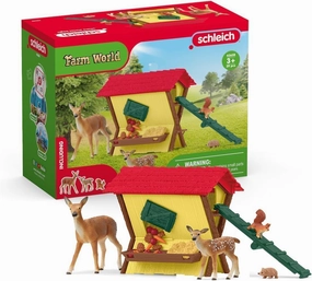 Schleich Farm World - 39 Piece Feeding The Forest Animals Playset Toy with Deer, Fawn, Hedgehog, Squirrel Figures and Accessories - Fun, Educational Figurines for Boys and Girls - Kids Ages 3 