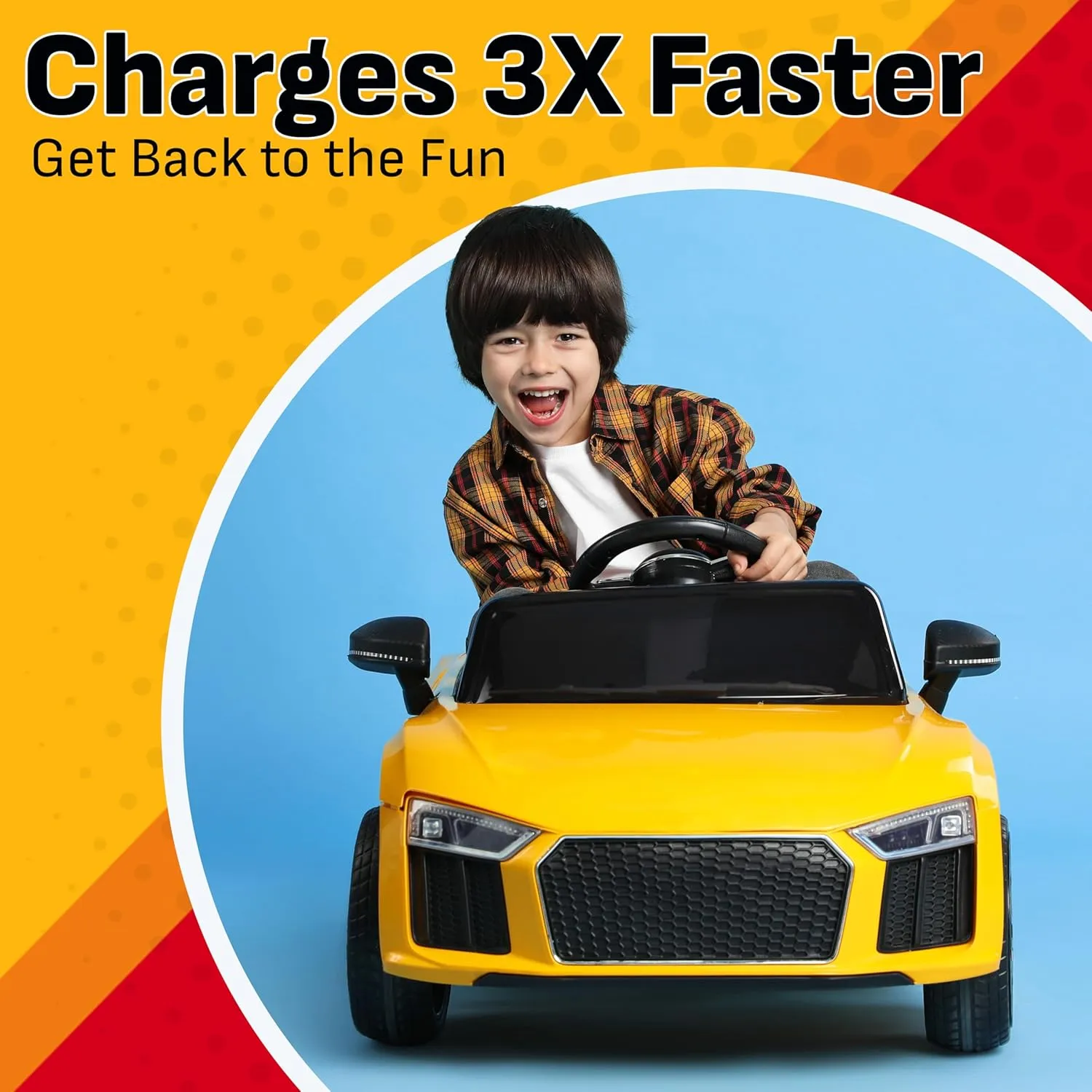 Schumacher Electric Charge 'n Ride Universal Battery Charger and Maintainer for Ride-on Toys, CR1, 2-in-1, Fully Automatic, 3 Amps, 6 Volt, 12 Volt, Use with MotionTrendz, Power Wheels, and Peg Pergo