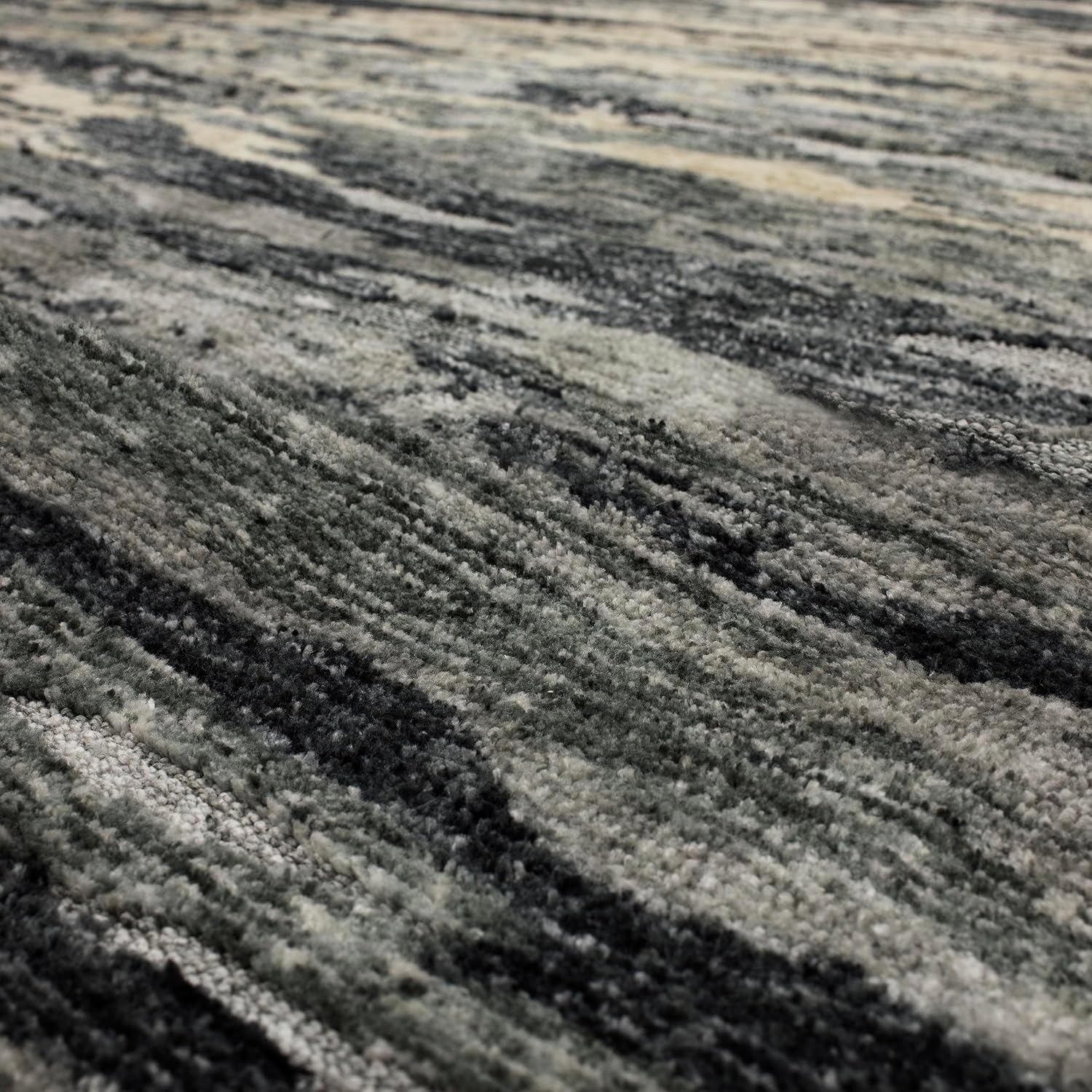 Scott Living by Drew & Jonathan Huron Modern Abstract Stripe Charcoal 8' x 10' Area Rug Perfect for Living Room, Dining Room, Office