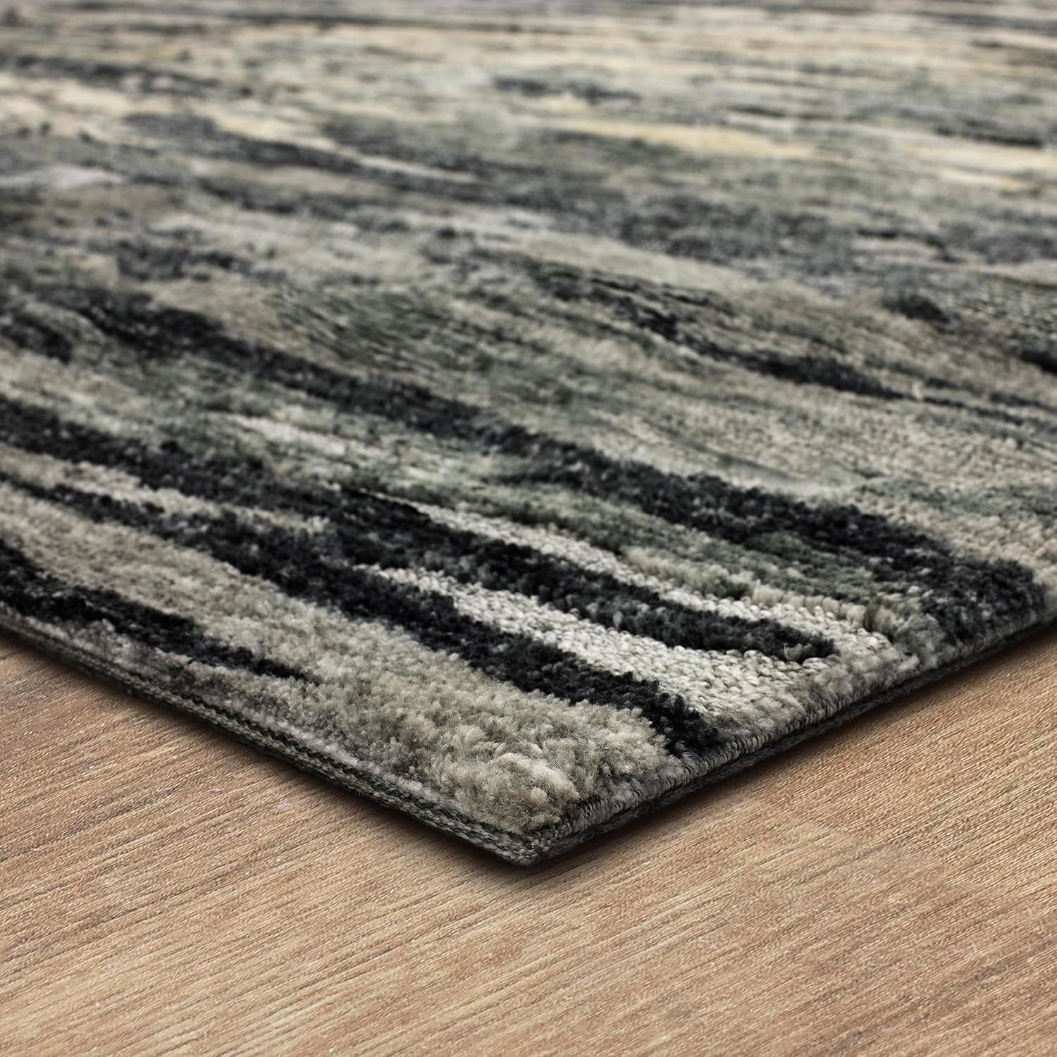 Scott Living by Drew & Jonathan Huron Modern Abstract Stripe Charcoal 8' x 10' Area Rug Perfect for Living Room, Dining Room, Office