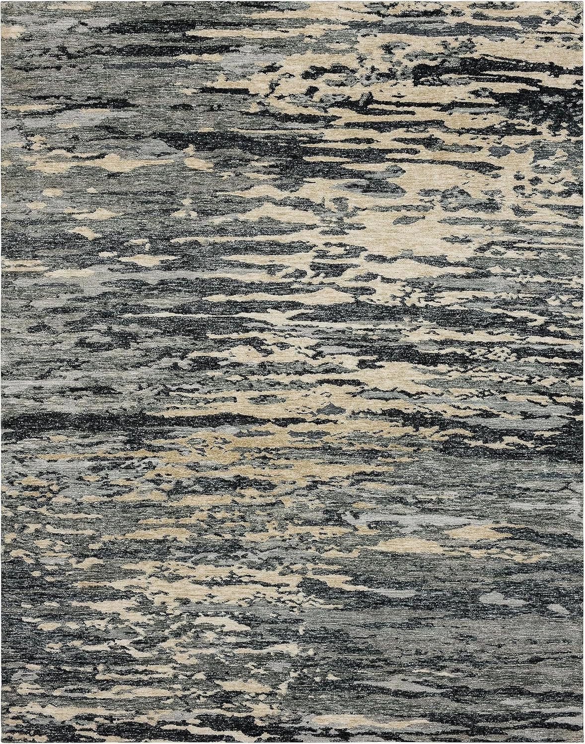 Scott Living by Drew & Jonathan Huron Modern Abstract Stripe Charcoal 8' x 10' Area Rug Perfect for Living Room, Dining Room, Office