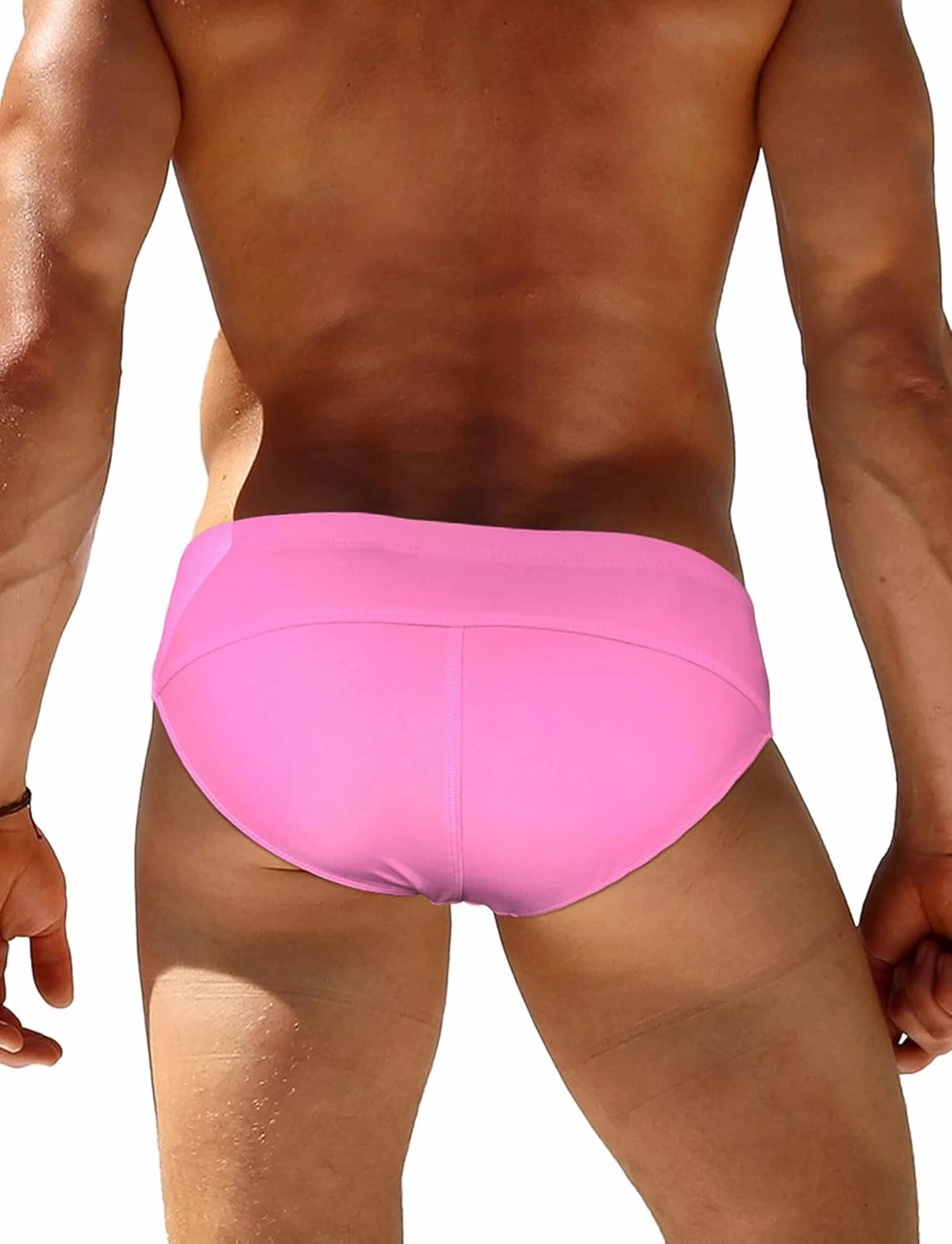 SEAUR Men’s Sexy Bikini Swim Briefs Stretch Low Rise Swimsuit Casual Beach Swimwear Quick Dry Athletic Bathing Suit