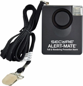 Secure Alert-Mate Pull Cord Patient Alarm Monitor - Chair & Bed Fall Prevention for Seniors, Elderly, Dementia Patients – Wheelchair & Bed Alarm with Batteries Included
