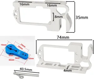 Servo Parabolic Dispensers Switch Device FPV Throw Device with 25T Servo Arm for RC Helicopters Multicopter UAV for 996 S3003 995 946 3001
