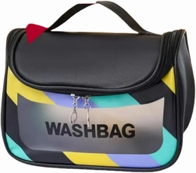 Set of 4 Women's Multifunctional Cosmetic Bags with a large capacity for travel and storage of makeup brushes and toiletries. It has a wet and dry separation design