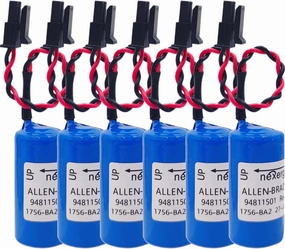 SHENYANG (6 Pack) 3V 1756-BA2 Replacement Battery for Allen Bradley 1756-BA2 PLC Controller Assembly BR2/3A-AB 94811501 1756-L1 Battery