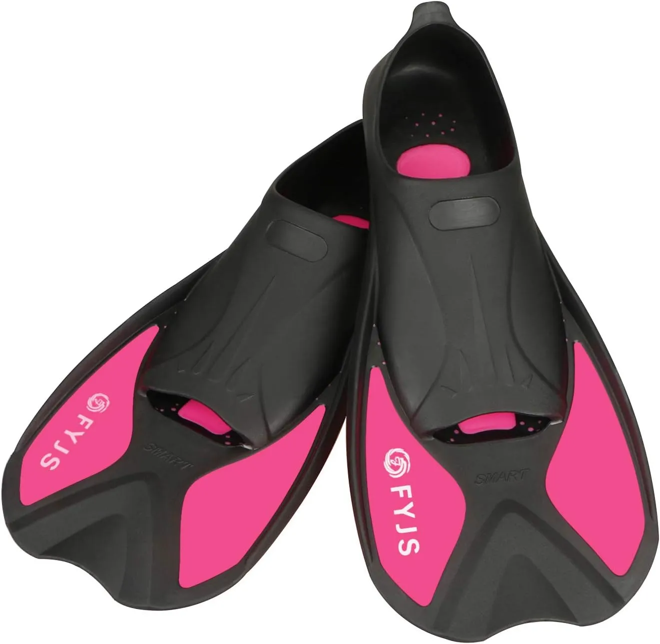 Short Swim Fins, Travel Size Diving Flippers with Mesh Carrying Bag for Adult Men Women