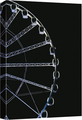 SIGNWIN Canvas Wall Art Illuminated Ferris Wheel at Night Photography Modern Art Rustic Landscape Relax/Calm for Living Room, Bedroom - 16"x24"