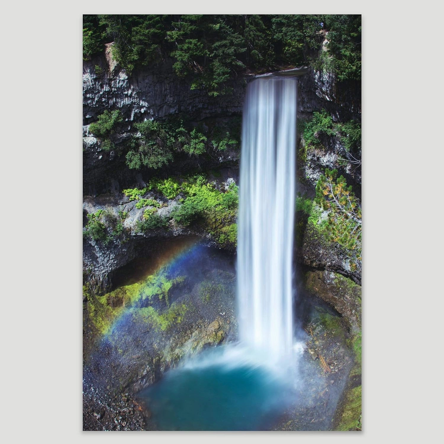 SIGNWIN Canvas Wall Art Lake Waterfall Landscape Multicolor Photography Relax/Calm Traditional Waterfall - 12x18 inches