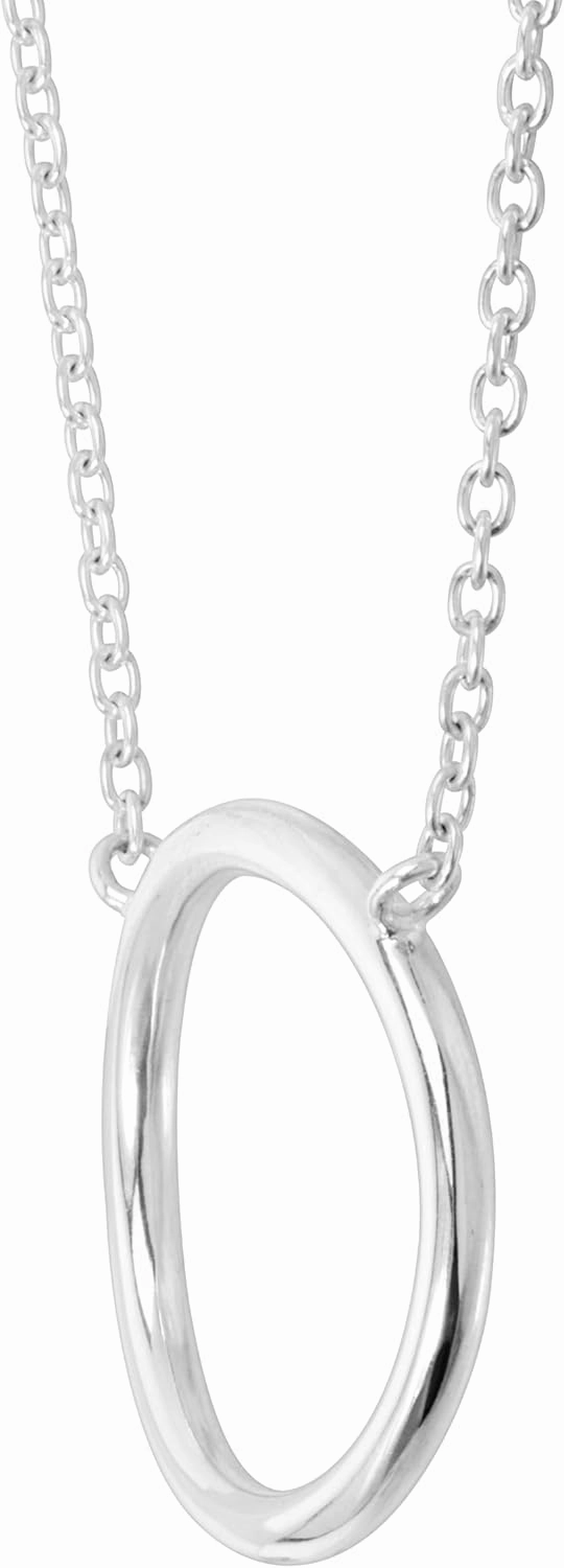 Silpada 'Karma' Open Circle Necklace in Sterling Silver, 18"   2"